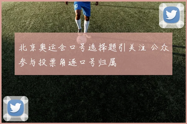 北京奥运会口号选择题引关注 公众参与投票角逐口号归属
